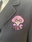 Wrapables Acrylic Fashion Brooch Pin for Sweaters, Coats, Scarves, and Bags, Quirky Pink